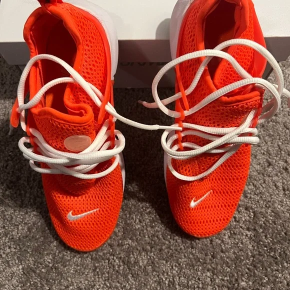 Nike Orange Mesh Sneakers with White Accents - Picture 3 of 4